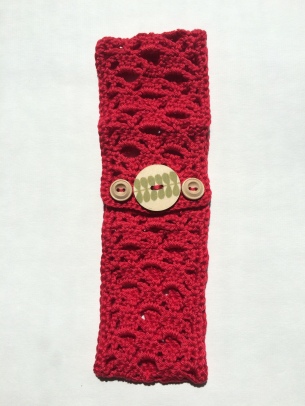 Crochet Boho Headband pattern. Cotton hairband, with buttons, handmade, simple crochet.