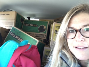 My car filled with Thin Mints.